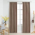 vidaXL Gordijnen verduisterend met haken 2 st 140x245 cm, Verzenden, Nieuw