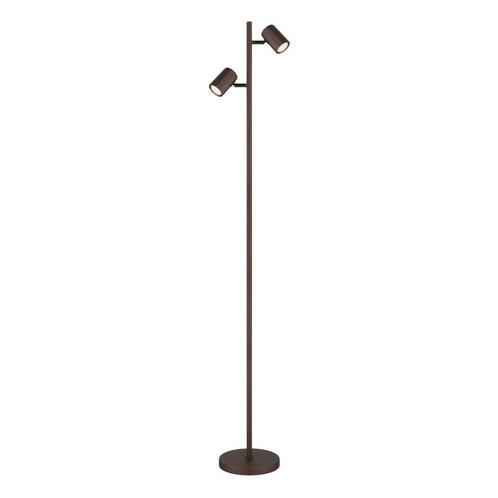 Vloerlamp JAMES Brons 158.0cm Brons GU10 2-Lichts, Huis en Inrichting, Lampen | Vloerlampen, Metaal, Ophalen of Verzenden