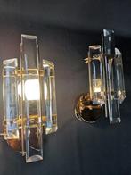 Wandlamp (2) - Kristal, Metaal, Antiek en Kunst, Antiek | Lampen