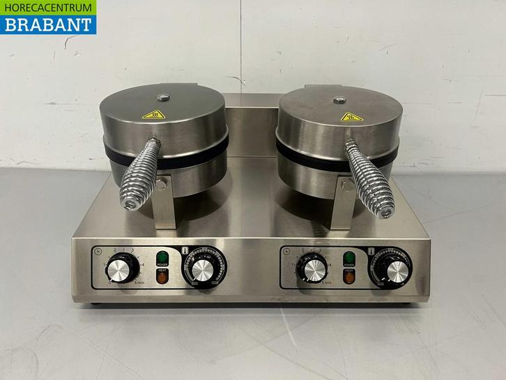RVS Dubbel Wafelijzer met timer 230V Horeca, Zakelijke goederen, Horeca | Keukenapparatuur, Nieuw in verpakking, Ophalen of Verzenden
