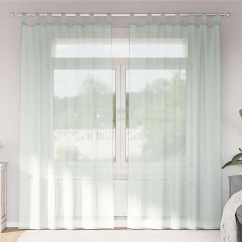 vidaXL Gordijnen met lussen 2 st 140x245 cm lichtgrijs, Huis en Inrichting, Stoffering | Gordijnen en Lamellen, Grijs, Nieuw, Verzenden