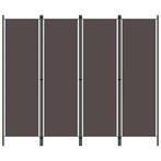 vidaXL Kamerscherm met 4 panelen 200x180 cm antraciet, Huis en Inrichting, Woonaccessoires | Kamerschermen, Verzenden, Nieuw