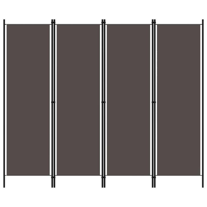 vidaXL Kamerscherm met 4 panelen 200x180 cm antraciet, Huis en Inrichting, Woonaccessoires | Kamerschermen, Nieuw, Verzenden