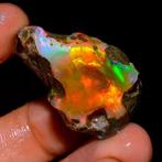 Opaal En bruto de kleurrijke vuursteen 37 carat - Zeer, Verzamelen