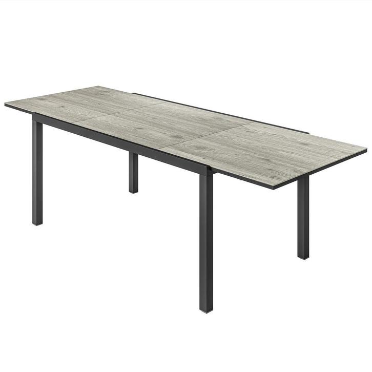 Uitschuifbare Eettafel Voor 6-8 Personen, 160/240 X 90cm Alu, Tuin en Terras, Tuintafels, Nieuw, Verzenden