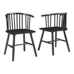 Eetkamerstoel Stami 79x53x47,5 cm set van 2 zwart [en.casa], Huis en Inrichting, Stoelen, Verzenden, Nieuw