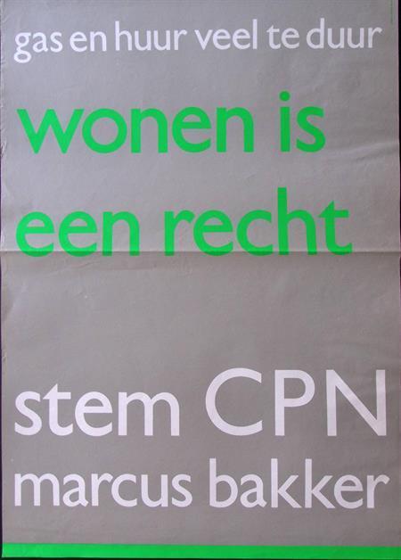 Stem CPN Marcus Bakker - Gas en huur (lijst optie, Posters), Verzamelen, Posters, Nieuw, Overige onderwerpen, Met lijst, Verzenden