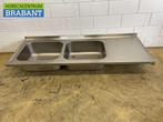 RVS Spoelblad Dubbele spoelbakken 190 x 70 cm Horeca, Ophalen of Verzenden, Nieuw zonder verpakking