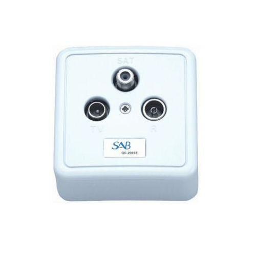SAB Wandcontactdoos in- en opbouw SAT - RTV, Doe-het-zelf en Verbouw, Elektra en Kabels, Stopcontact, Nieuw, Ophalen of Verzenden