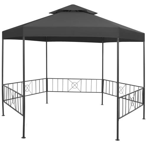 vidaXL Tuinprieel 323x275x265 cm antraciet, Tuin en Terras, Partytenten, Nieuw, Verzenden