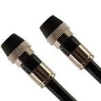 High End ZWART Coaxkabel 2xF met weatherboot, Ophalen of Verzenden, Nieuw, Tv-kabel