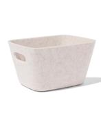 HEMA Mand 20x12cm vilt beige, Huis en Inrichting, Verzenden, Nieuw
