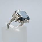 Zilver, Art Deco, Hematiet - Ring - Markasieten.