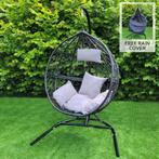 Hangstoel Egg chair - Zwart - Max: 150 kg, Tuin en Terras, Tuinstoelen, Verzenden, Nieuw, Rotan