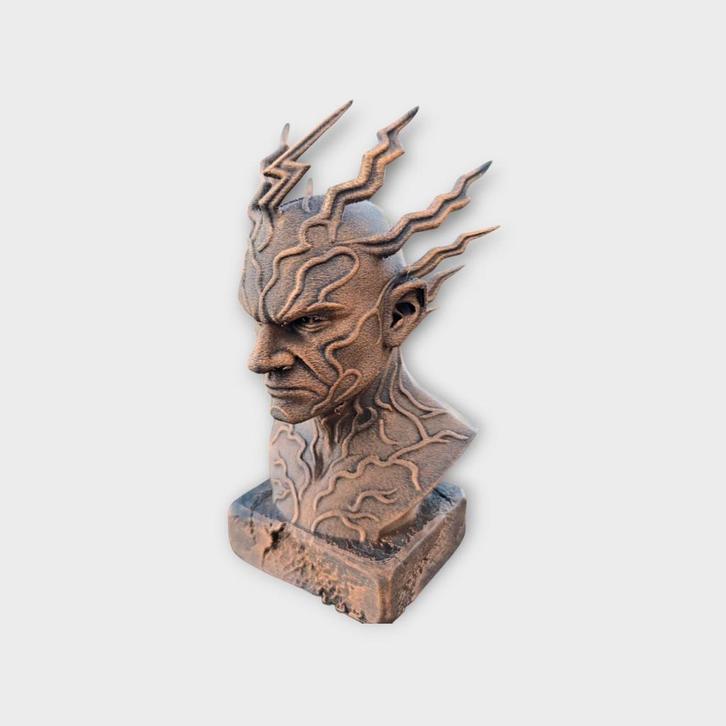 Bust of a Energy elemental statue - handpainted home decor m, Verzamelen, Beelden en Beeldjes, Nieuw, Verzenden