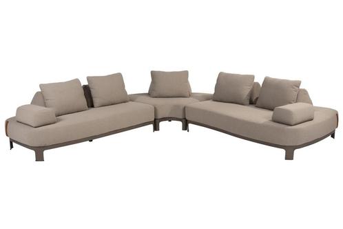 4 Seasons Outdoor Santorini hoek loungebank terre met, Tuin en Terras, Tuinsets en Loungesets, Ophalen of Verzenden