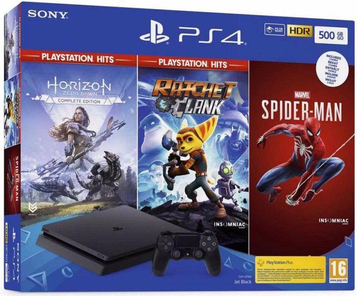 Sony PlayStation 4 Slim 500GB Pack-Hits Bundel (PlayStation, Spelcomputers en Games, Spelcomputers | Sony PlayStation 4, Zo goed als nieuw