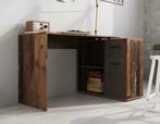 Hoekbureau | Eiken - Grijs | 117x80x74 cm | Industrieel buro