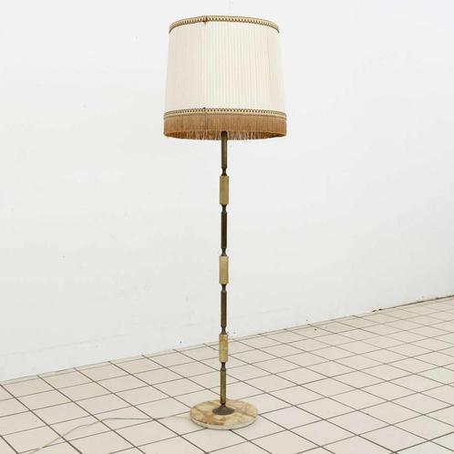 Klassieke Onyx en Messing Vloerlamp, Huis en Inrichting, Lampen | Vloerlampen, Ophalen of Verzenden