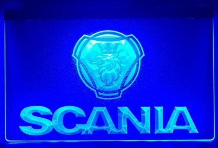 Scania neon bord lamp LED verlichting reclame lichtbak XL *4, Verzamelen, Merken en Reclamevoorwerpen, Nieuw, Verzenden