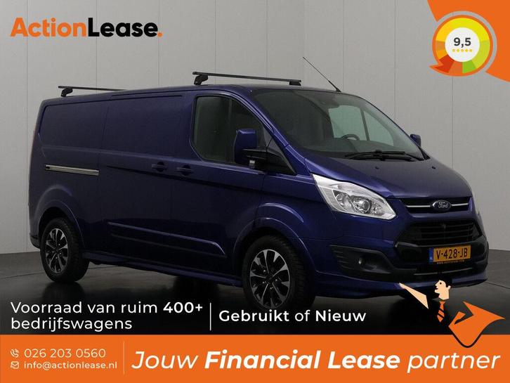 Ford Transit Custom Bestelbus L2 H1 2017 Diesel Automaat, Auto's, Ford, Dealer onderhouden, Te koop, Zwart, Automaat, Financial lease