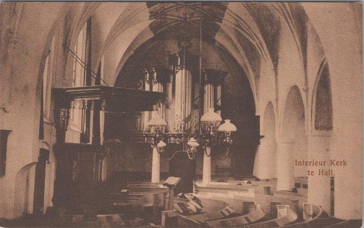 HALL - Interieur Kerk te Hall, Verzamelen, Ansichtkaarten | Nederland, Verzenden