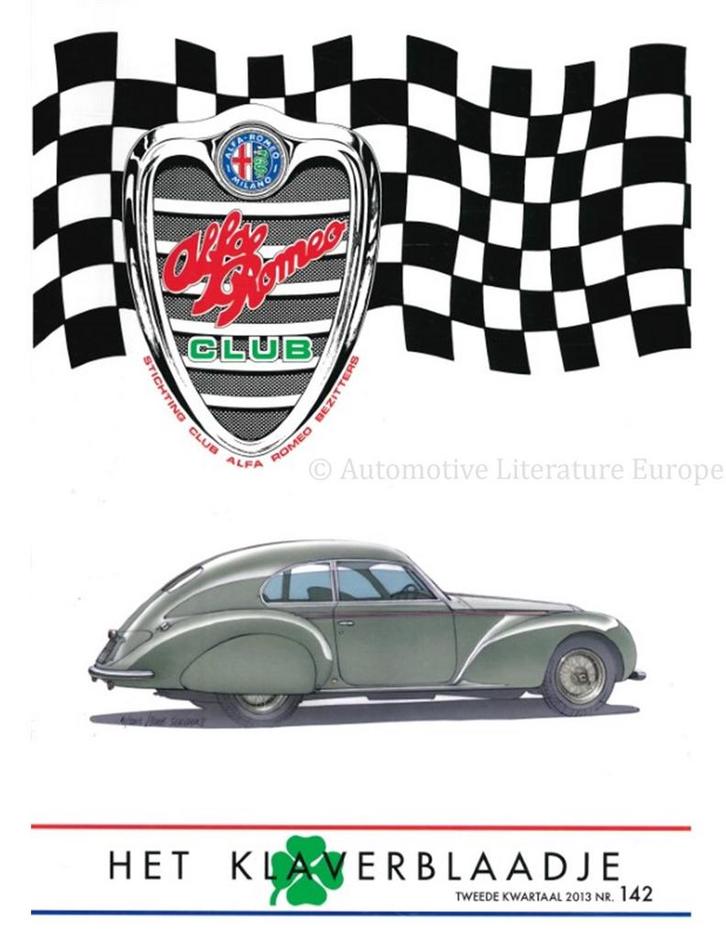 2013 ALFA ROMEO CLUB HET KLAVERBLAADJE 142 NEDERLANDS, Boeken, Auto's | Folders en Tijdschriften, Alfa Romeo