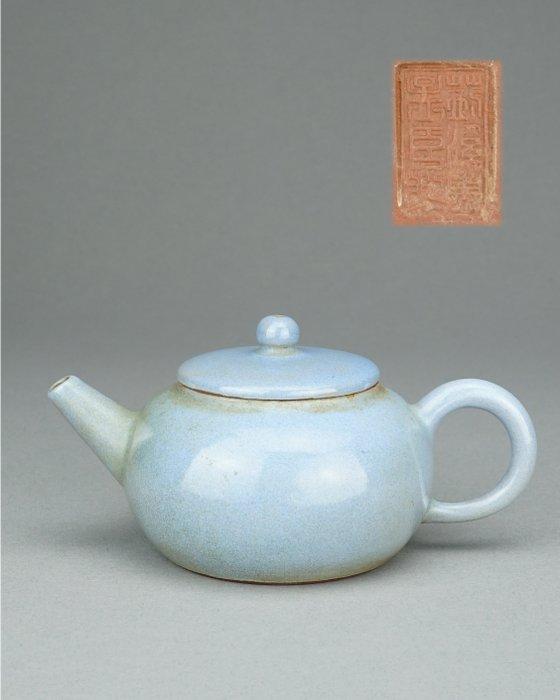 Lavender-blue glaze - Yixing Teapot - Jingxi Mengchen, Antiek en Kunst, Antiek | Overige Antiek