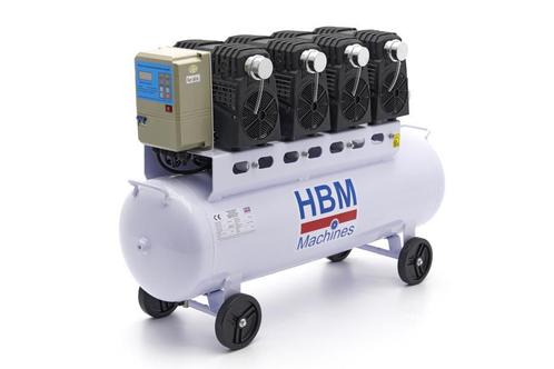 HBM 120 Liter Professionele Low Noise Compressor - Model 2, Doe-het-zelf en Verbouw, Compressors, Verzenden