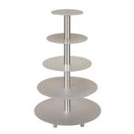 Taartstandaard Aluminium New York 5 etages, Hobby en Vrije tijd, Taarten en Cupcakes maken, Verzenden, Nieuw