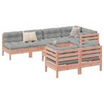 vidaXL 8-delige Loungeset met kussens massief douglas, Verzenden, Nieuw, Loungeset
