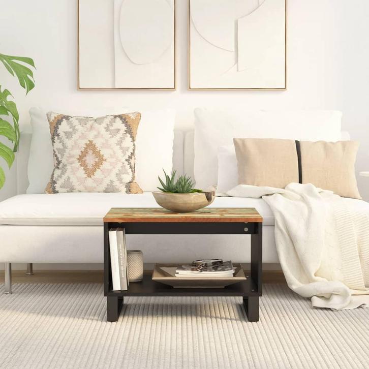 vidaXL Salontafel 60x50x40 cm massief gerecycled hout, Huis en Inrichting, Tafels | Salontafels, 50 tot 100 cm, Nieuw, Overige houtsoorten