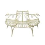 Demi ronde ijzeren witte boom bank (Beeldjes - Decoratie), Verzenden