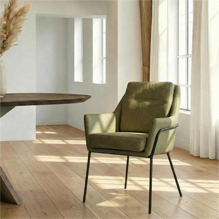 Leren eetkamerstoel Mix, Huis en Inrichting, Stoelen, Nieuw, Leer, Ophalen of Verzenden