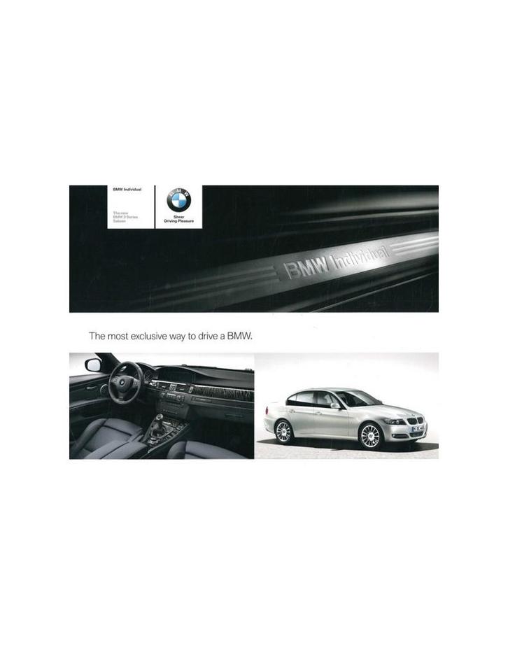 2009 BMW 3 SERIE INDIVIDUAL BROCHURE ENGELS, Boeken, Auto's | Folders en Tijdschriften, BMW