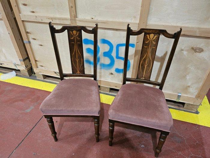 Stoel (2) - Hout - Edwardian setje stoelen, Antiek en Kunst, Antiek | Overige Antiek