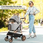 Hondenbuggy - Inklapbare - Hondenwagen - Hondenkar - Grijs -, Verzenden, Zo goed als nieuw