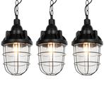 Set van 3 industriele hanglampen zwart - Cabin, Huis en Inrichting, Nieuw, Overige materialen, Industrieel, 75 cm of meer