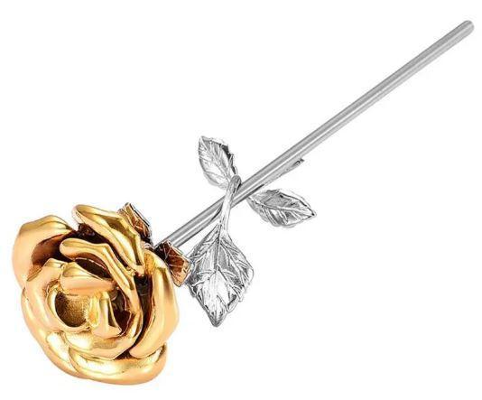 Mini urn bloem roos rvs goud, Huis en Inrichting, Overige Huis en Inrichting, Nieuw