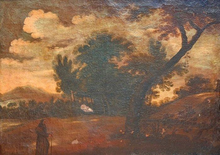 Italiaanse school (XVII) - Anacoreta, Antiek en Kunst, Kunst | Schilderijen | Klassiek