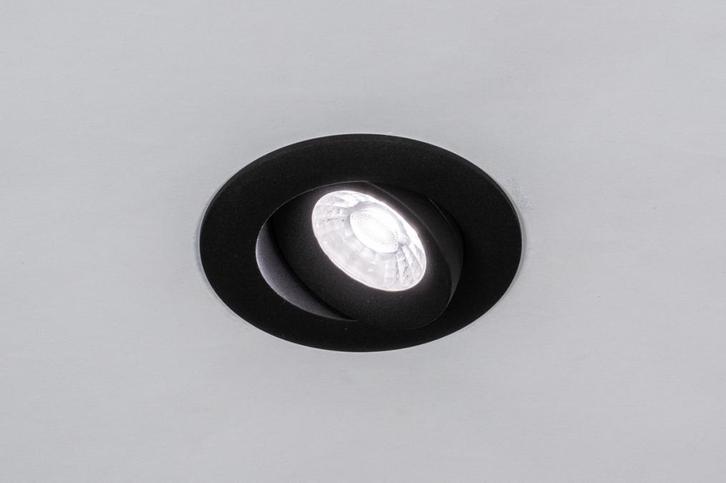 Rietveld Inbouwspots - Zwart - Aluminium, Huis en Inrichting, Lampen | Hanglampen, Verzenden
