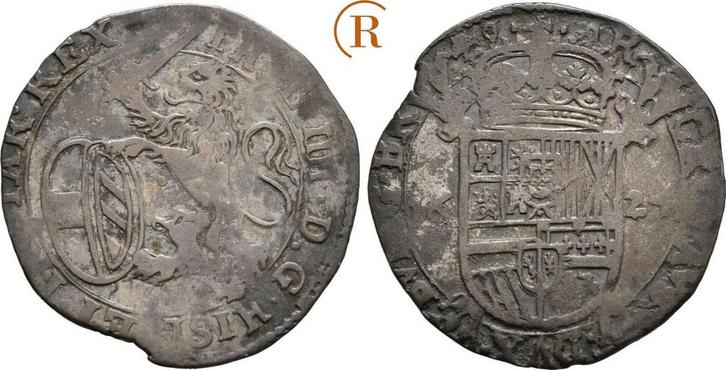6 Stuiver ( Escalin ) 1624 Brabant: Philipp Iv, 1621-1665:, Postzegels en Munten, Munten | Europa | Niet-Euromunten, Verzenden