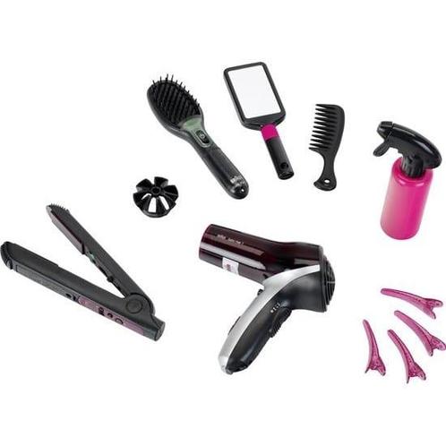 Klein Toys Braun Satin Hair 7 mega kappersset - haardroger,, Hobby en Vrije tijd, Gezelschapsspellen | Overige, Zo goed als nieuw