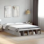 vidaXL Bedframe bewerkt hout betongrijs 160x200 cm, Verzenden, 200 cm, Grijs, 160 cm