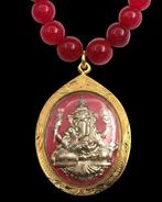 Robijn - Halsketting - God Ganesha - Wijsheid, Geluk en