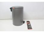 Brabantia NewIcon Prullenbak - 20 liter - Platinum, Verzenden, Zo goed als nieuw