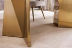Design eettafel EXTRAVAGANCIA 200cm wit marmer metaal, Huis en Inrichting, Tafels | Eettafels, Ophalen of Verzenden, Nieuw