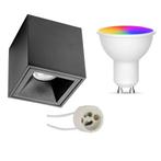 Voordeelset Opbouwspot Set GU10 - Facto - Smart LED - Wifi, Huis en Inrichting, Lampen | Spots, Nieuw, Plafondspot of Wandspot