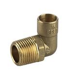 Koper soldeer messing knie, buitendraad-12 mm x ½, Verzenden, Nieuw