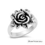 925 zilveren ring met roos, Verzenden, Nieuw, Zilver